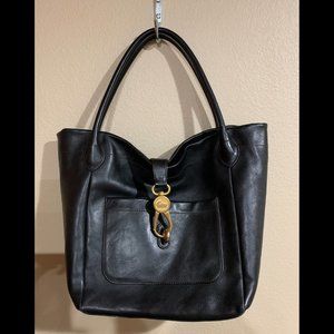 Dooney & Bourke – Black Florentine Logo Lock Tote